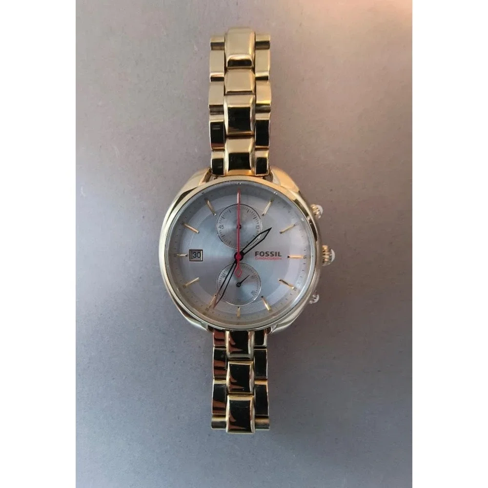 Women's Gold-Tone Stainless Fossil Land Racer Chronograph Watch with Date CH2976